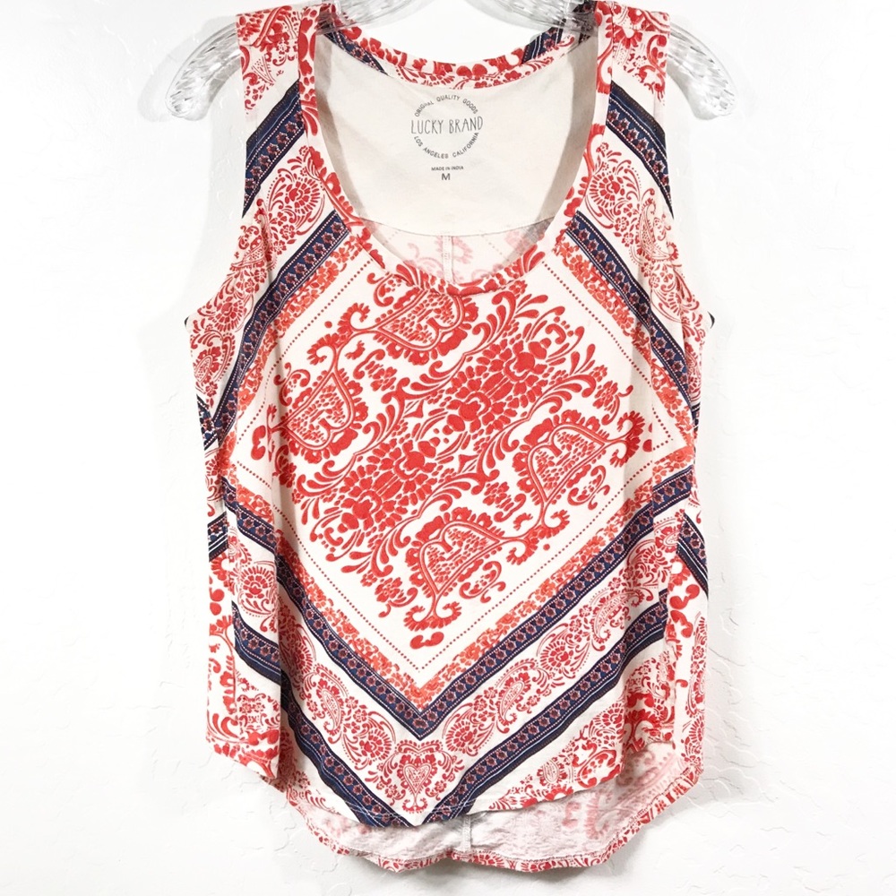 Lucky Brand Boho Printed Sleeveless Top
